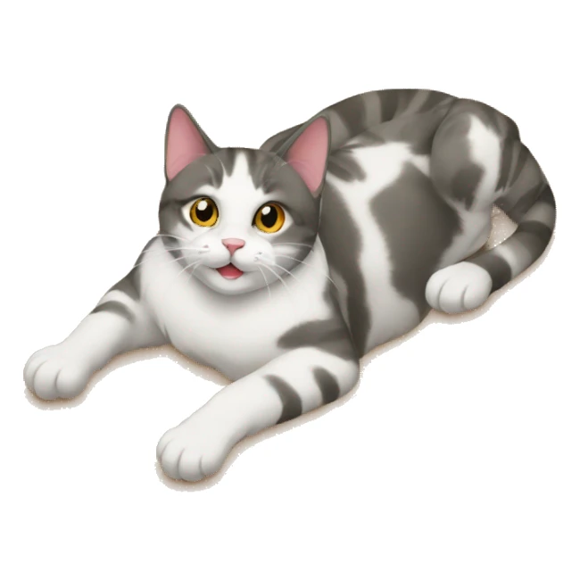 cat on floor sticker