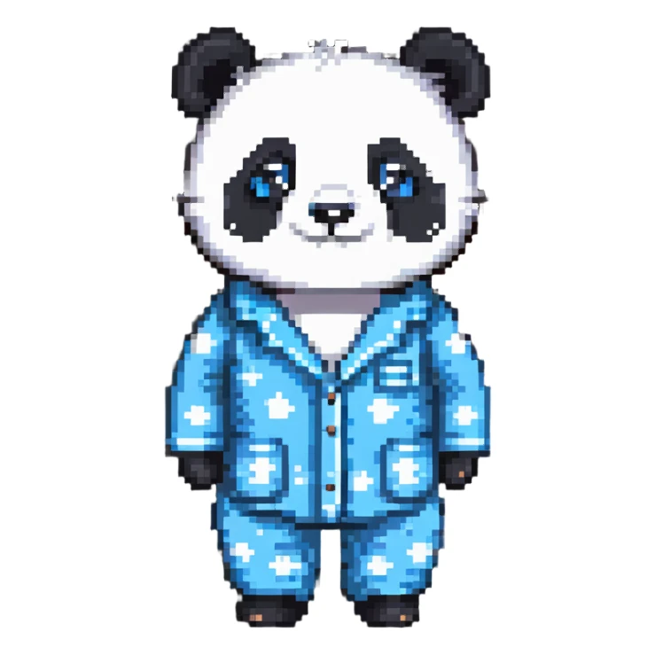 panda in pajamas sticker