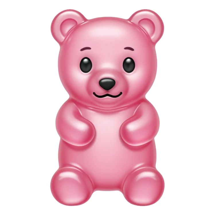 light pink gummy bear sticker