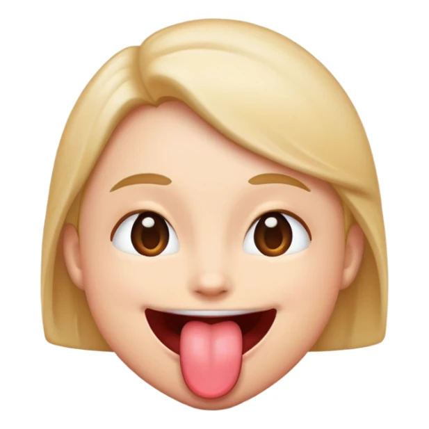 Emoji shaking tongue sticker