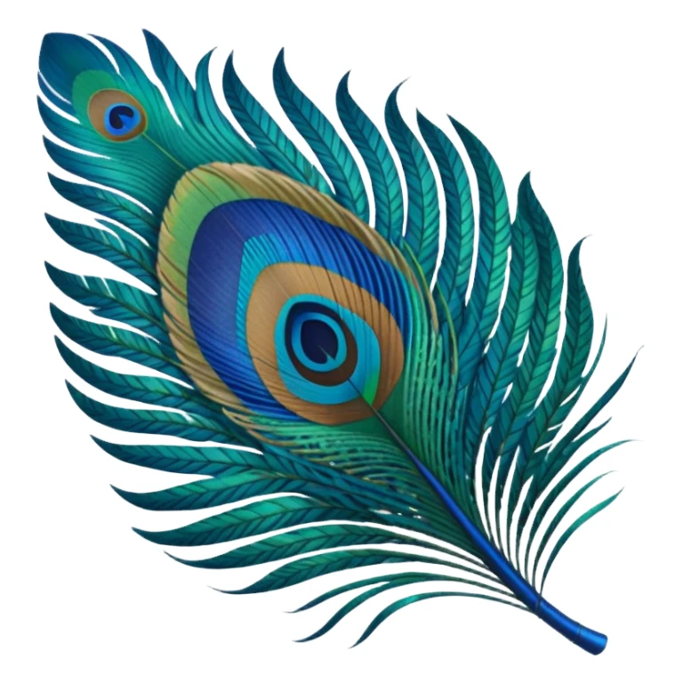 Peacock feather sticker