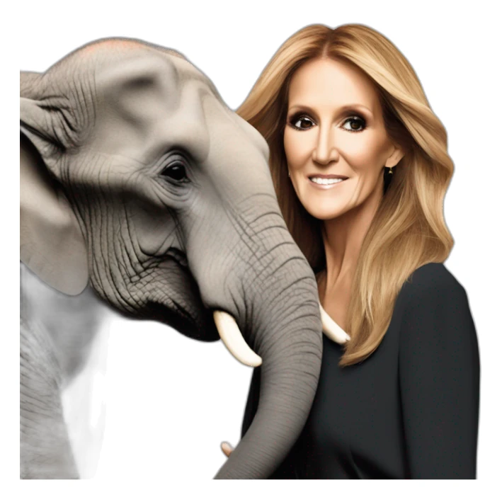 Céline dion with elephant sticker