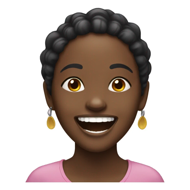 Black girl Laughing sticker