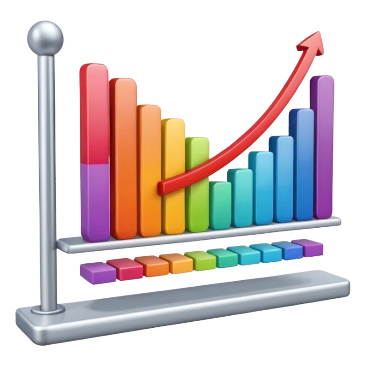 gráfico de ventas sticker