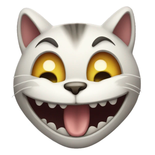 Creepy scary laughing cat sticker