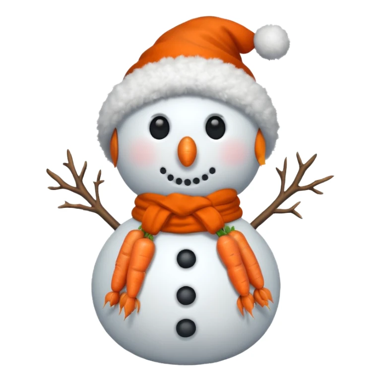 snowman with no scarf  sticker