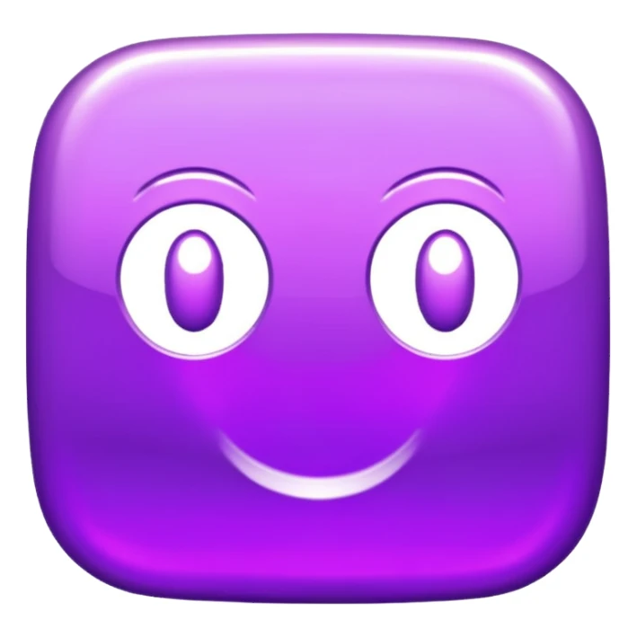 shiny purple text saying "YOU" sticker