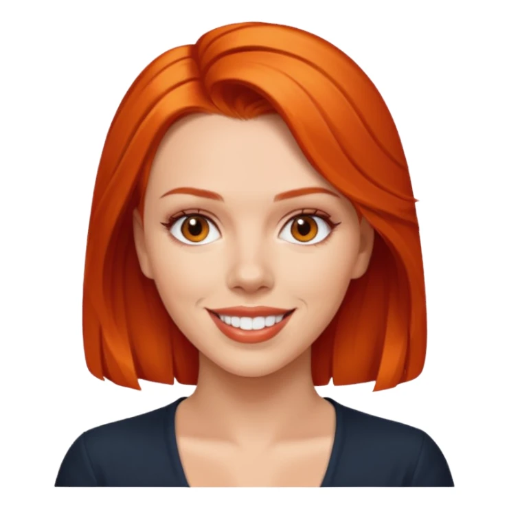 scarlett johansson, orange red sticker