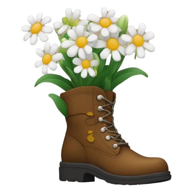 flowers in a boot sticker