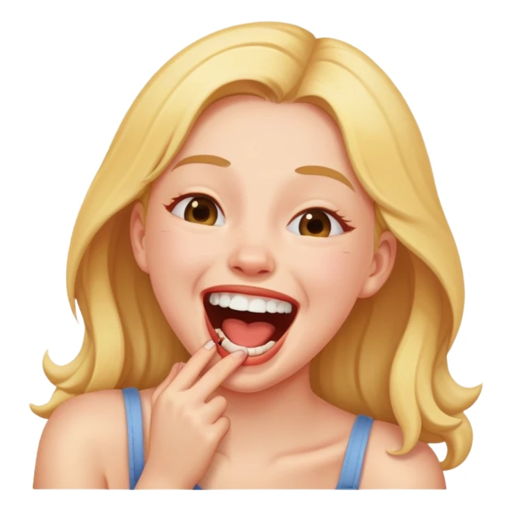 girl chocking while laughinh sticker