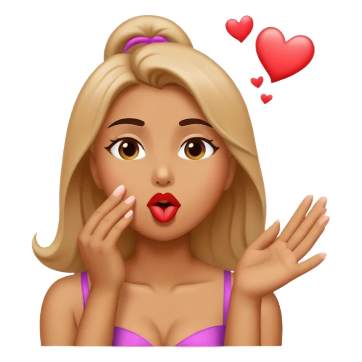 Blowing kisses sticker