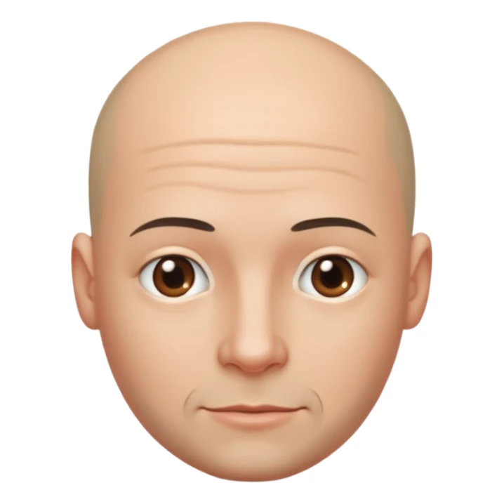 shaving bald head sticker
