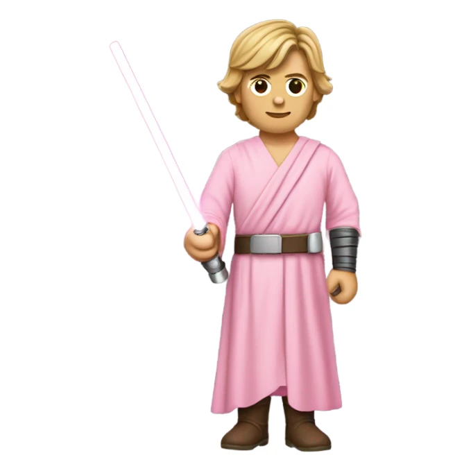 luke skywalker must be all pink sticker