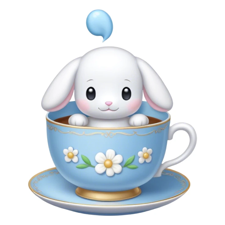 Cinnamoroll in tea cup sticker