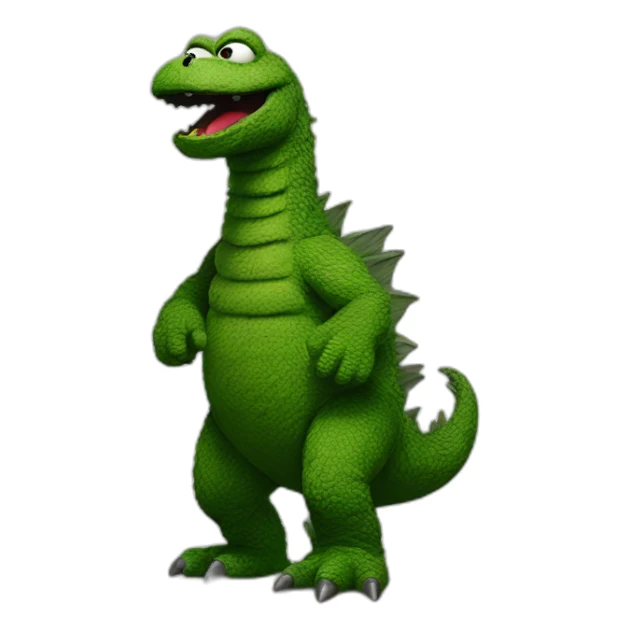 sesame street godzilla sticker