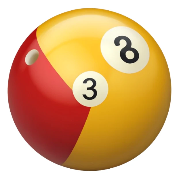 2 numbered billiard ball  sticker