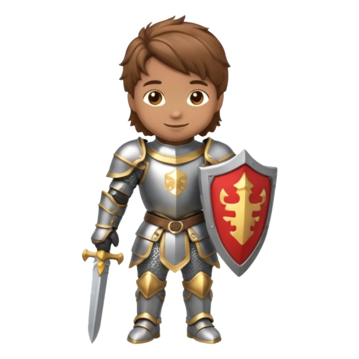 knight, no sword, chibi full body sticker