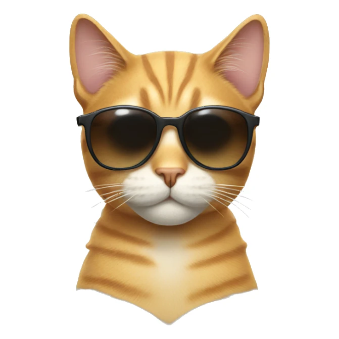 Cat with sunglasses sticker