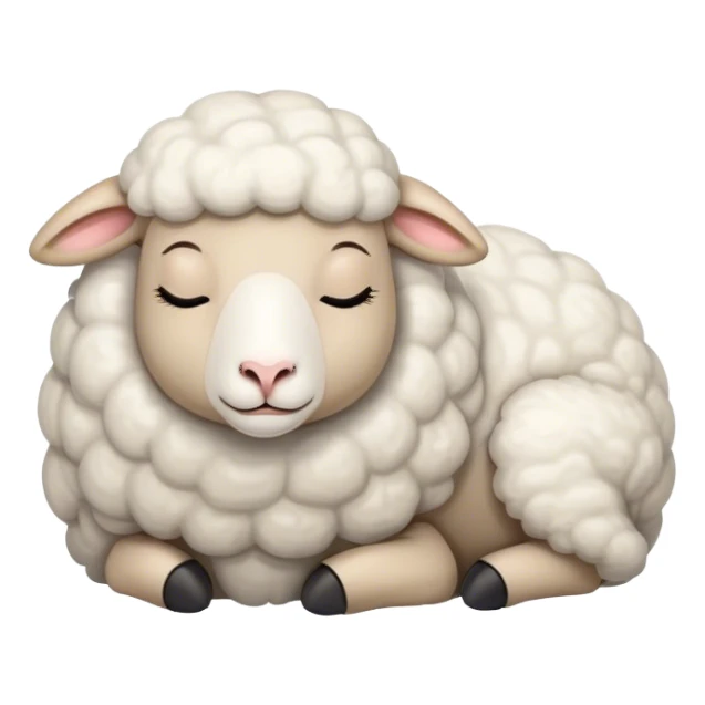 Sleepy sheep sticker