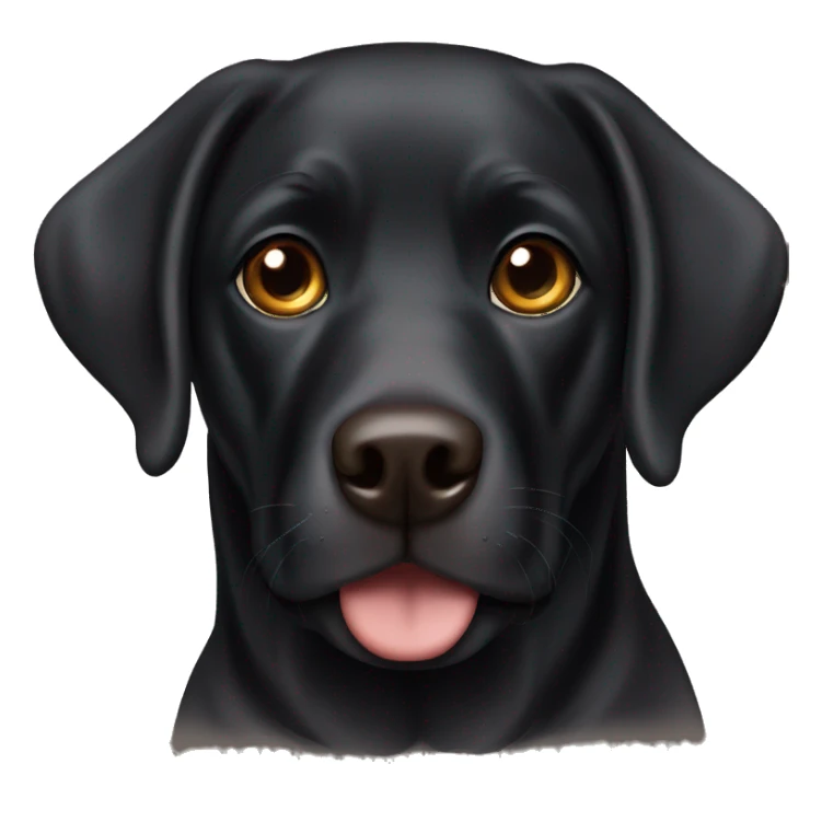 a black Labrador with brown eyes sticker
