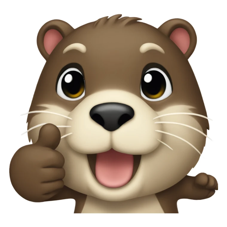 otter thumbs up furry sticker