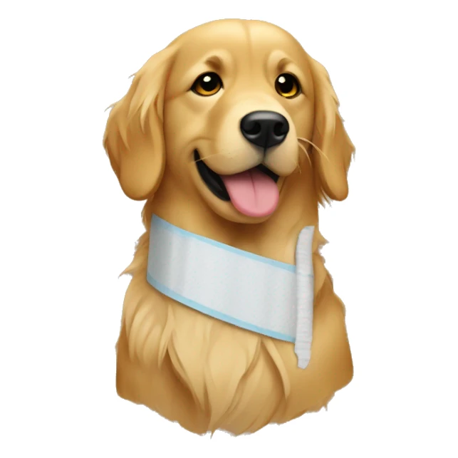 Golden retriever bandaged sticker