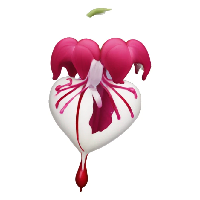 Bleeding heart flower sticker