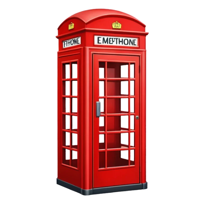 A red phone booth  sticker
