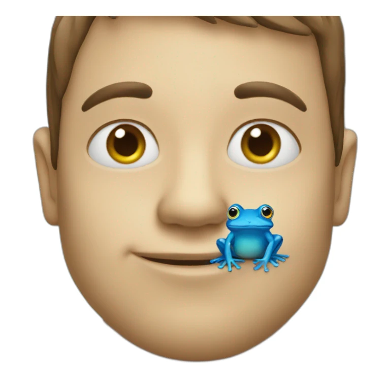 Blue frog sticker
