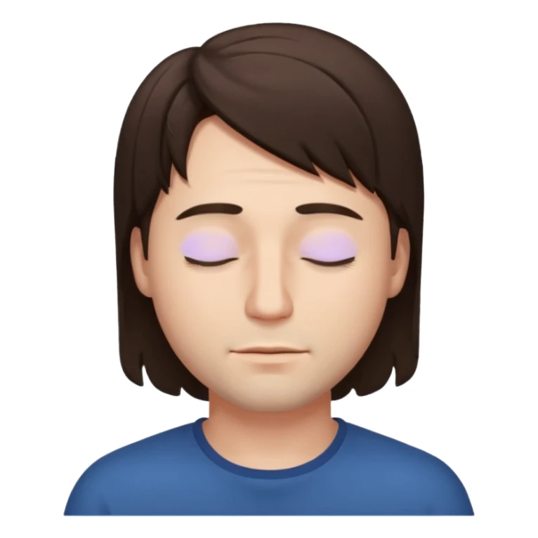 closed eyes  brunette man sticker