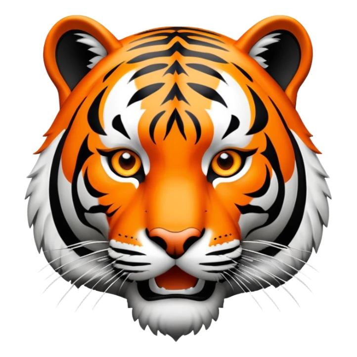 tiger face with HYPE text for Twitch emote sticker