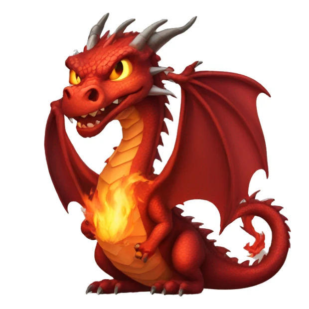 a dragon with fire and blood sticker