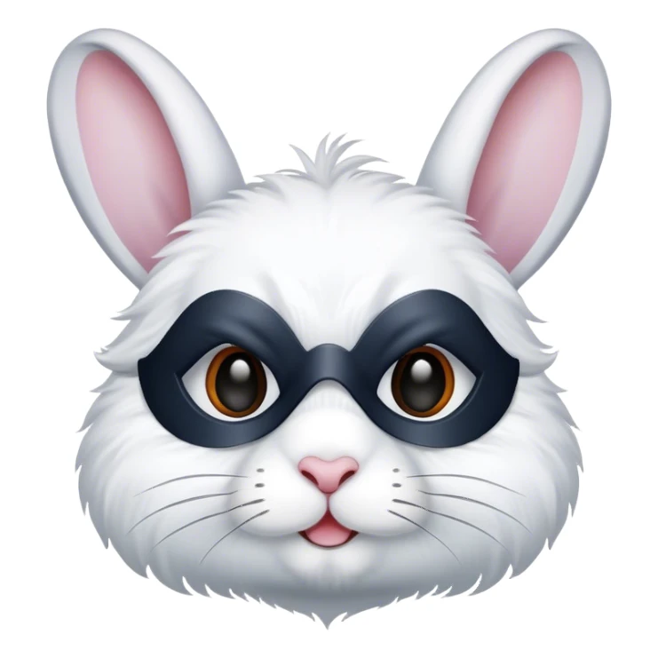 The rabbit in the night mask sticker
