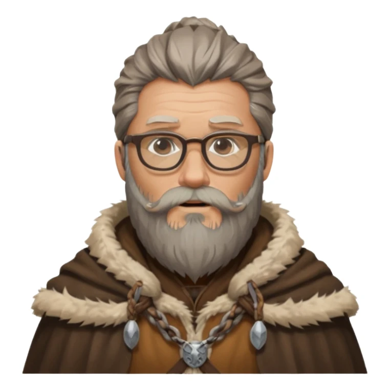 Glasses-Wearing wild viking büst sticker