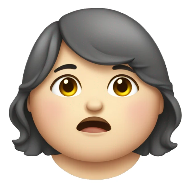 chubby girl crying sticker