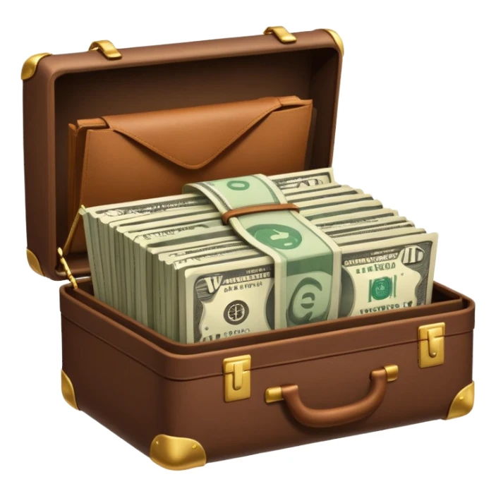 open wifi money filled briefcase sticker