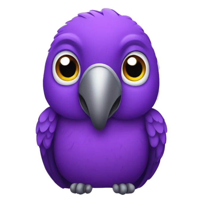 cute purple parrot sticker