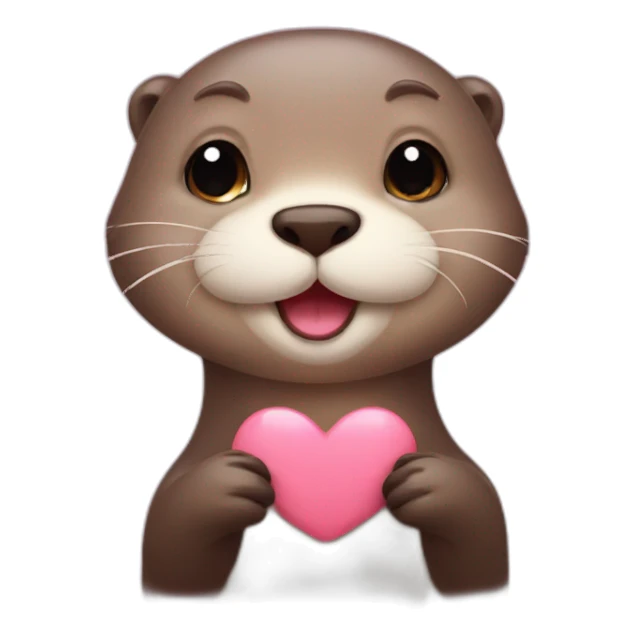 Cute Otter love sticker