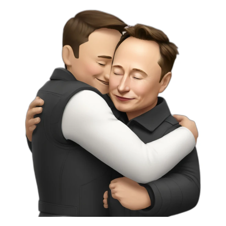 Elon Musk hugs Putin sticker