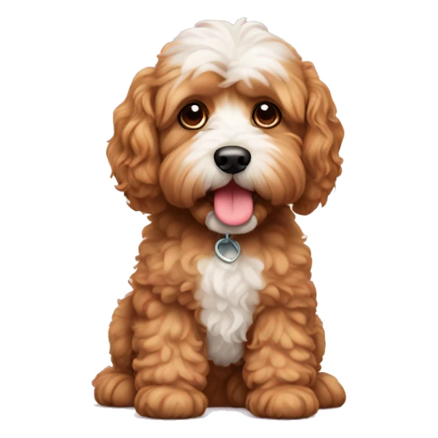 Cute cavadoodle dog sticker