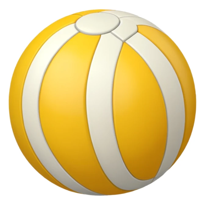 yellow and white striped ball, simple sticker