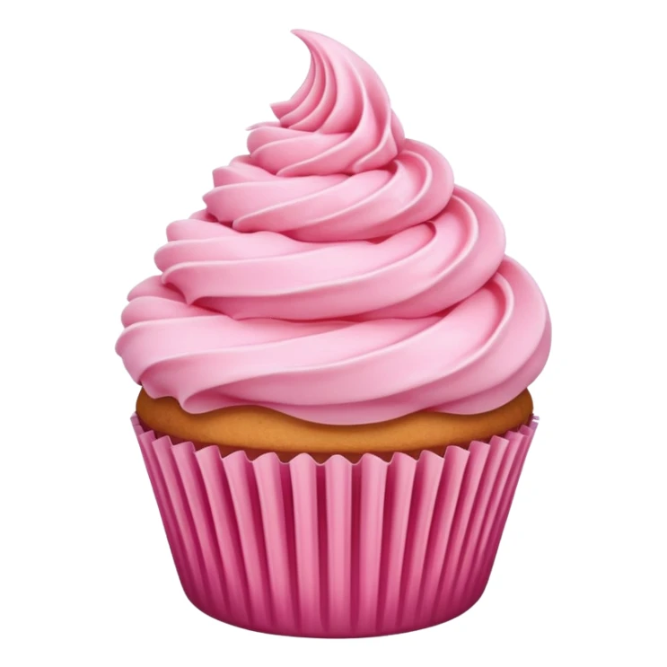 Cupcake with pink icing sticker