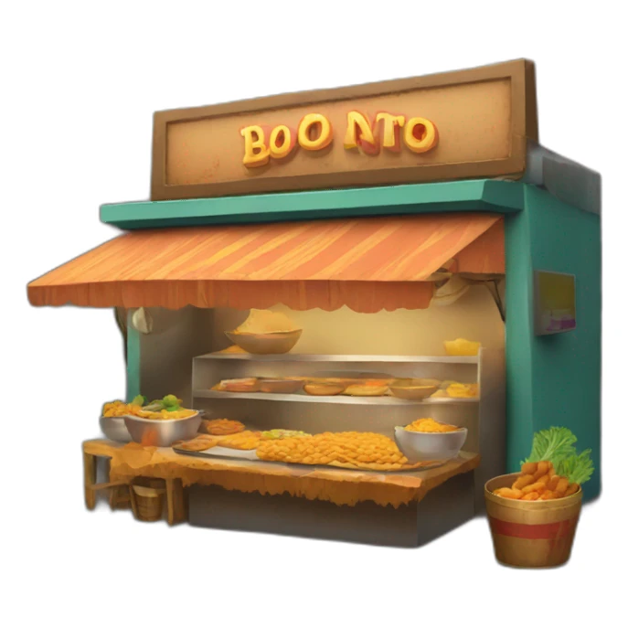 indian street food shop sticker