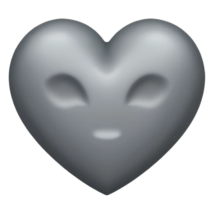 gray heart sticker