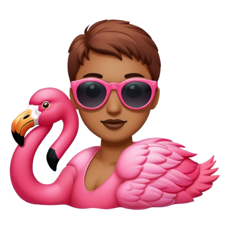Flamingo Pool sunglasses sticker