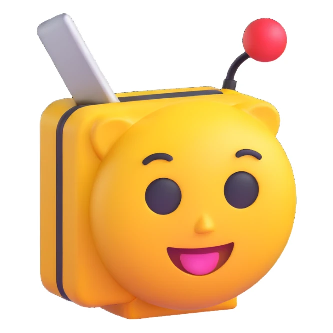 computer generator, 3D emoji style sticker