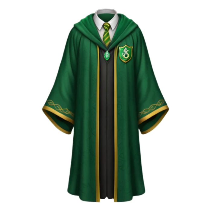 Hogwarts robe in slytherin farbe sticker