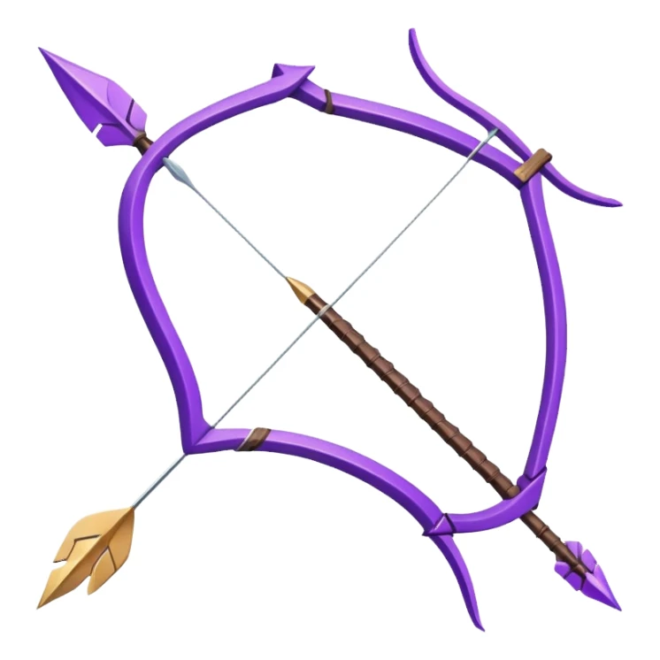 Purple bow and arrow sticker