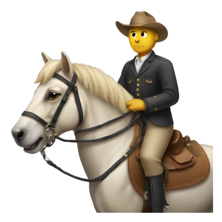 Dog riding a horse  sticker