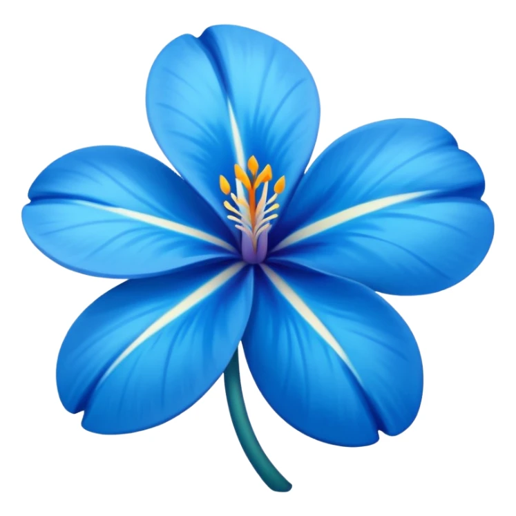 aestetic hawaian flower blue sticker